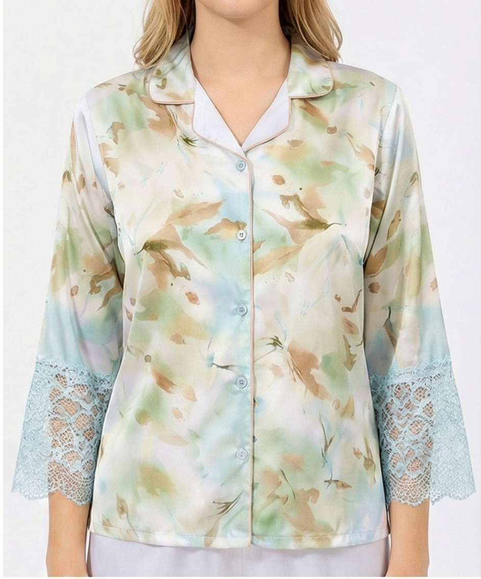 Armani Satin Full Sleeve Night Suit